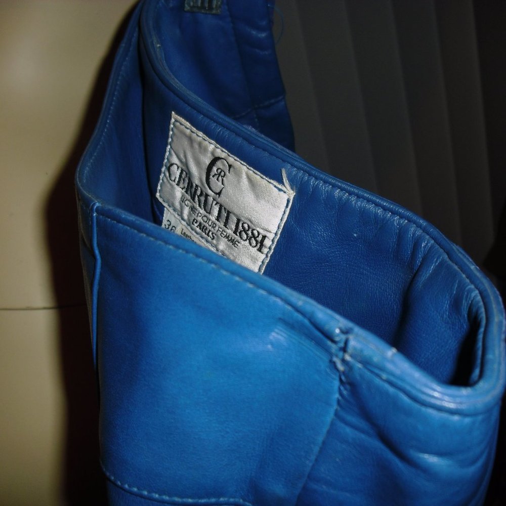 Cerruti 1881,Paris,Genuine French,Leather Skirt,Euro … Gem